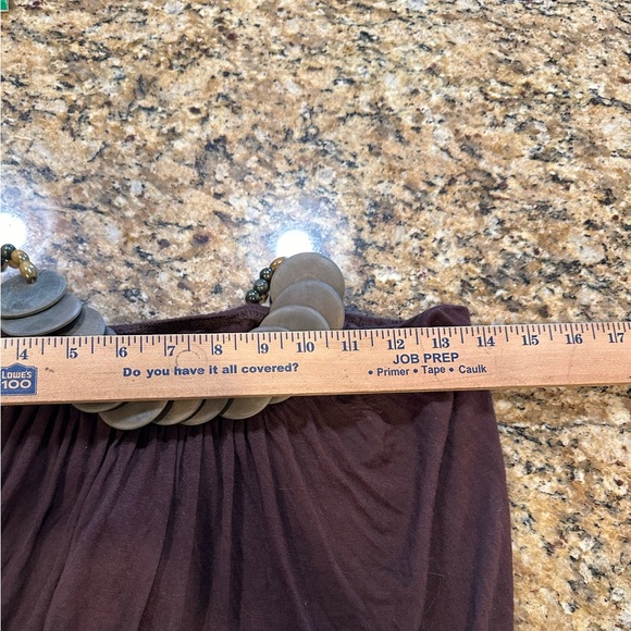 XXI vintage y2k Brown wood beaded neck halter top no size tag see measurements - Picture 4 of 6